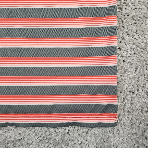 Nike Golf Men Dri Fit Striped Polo Shirt Size Large Performance Athletic Weekend - Picture 2 of 11